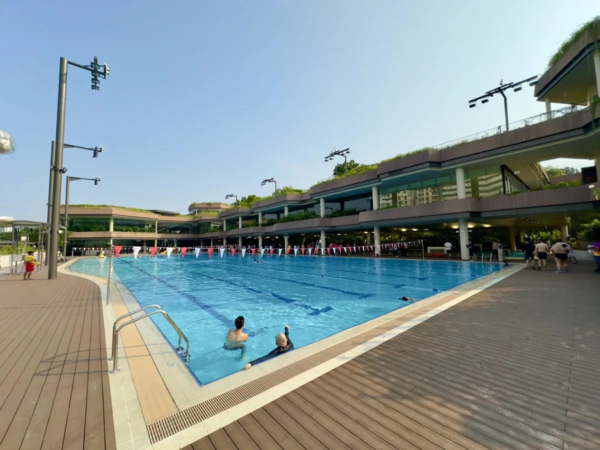 Outdoor lap pool at Bukit Canberra Swimming Complex