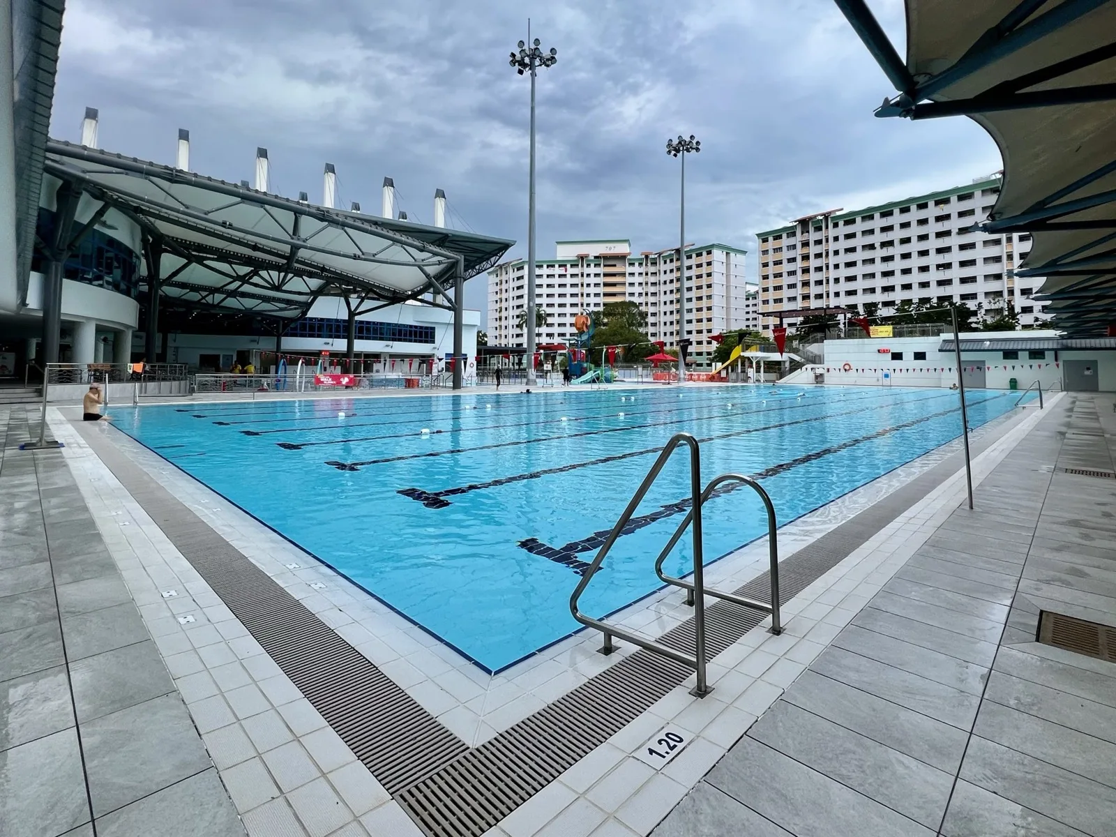 The pool at Choa Chu Kang Swimming Complex