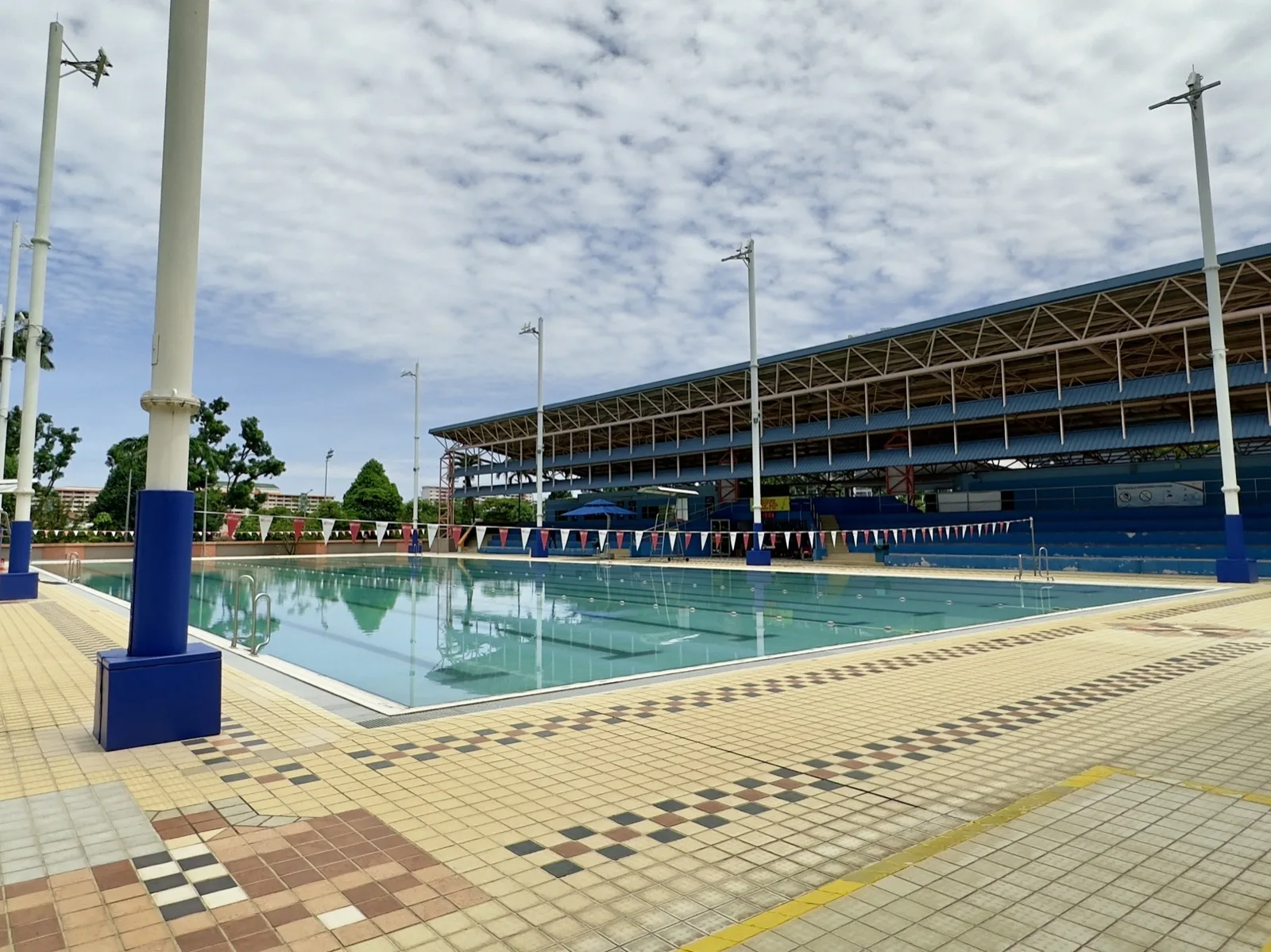 Spectator stand at Clementi Swimming Complex