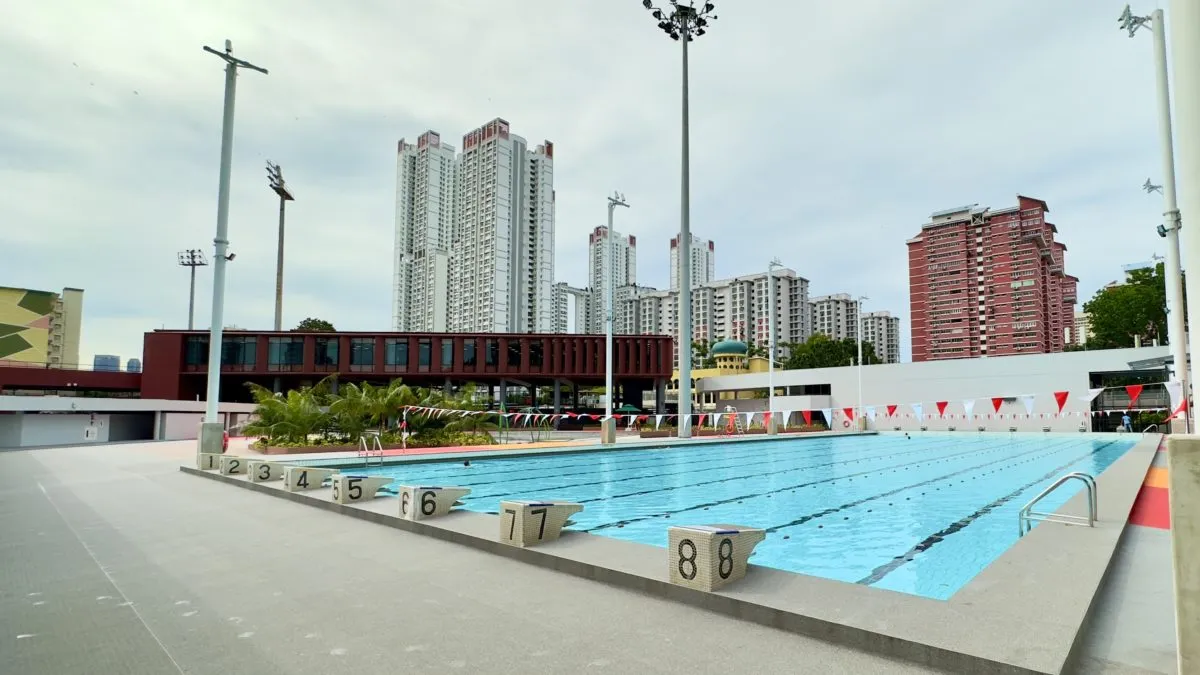Outdoor lap pool at Delta Swimming Complex