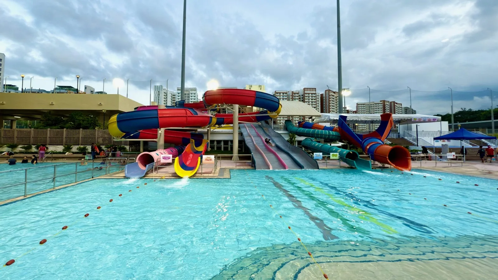 Water slides at Sengkang Swimming Complex