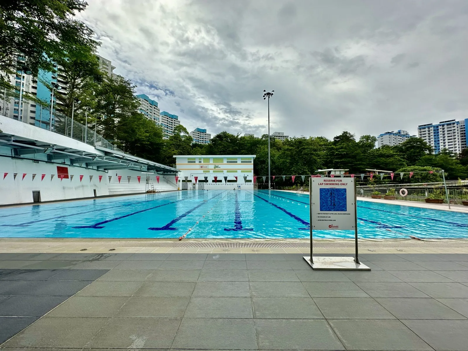 Pool deck at Senja-Cashew Swimming Complex